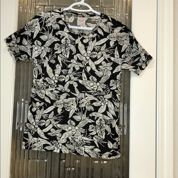 Floral printed Zara round neck T-shirt short sleev - Picture 3 of 8